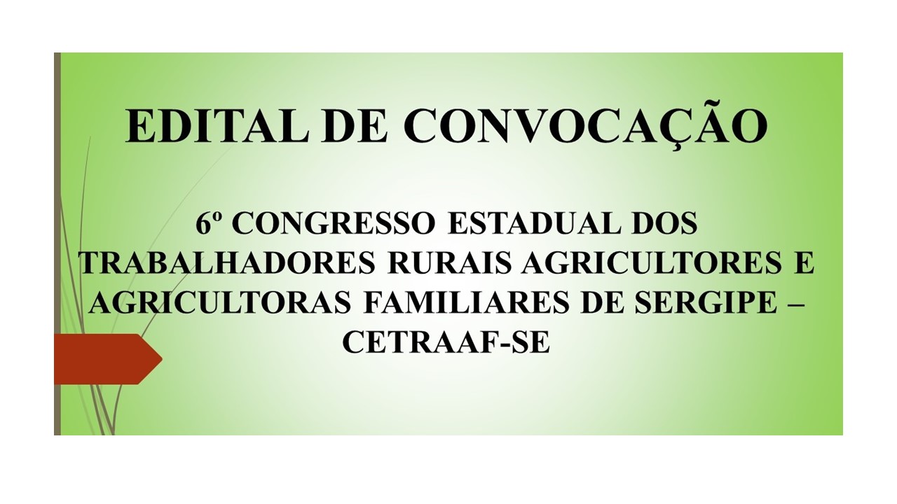 Edital de convocação 6º Congresso Estadual